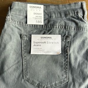 Sonoma skinny jeans, mid rice, 18s